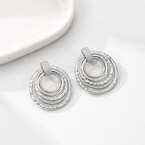 Boucles d’Oreilles Cercles Entrelacés
