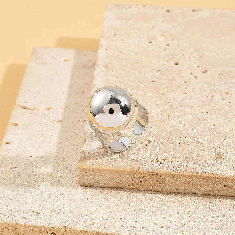 Bague Sphère Argentée