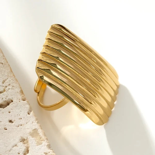 Bague Ondulations Dorées