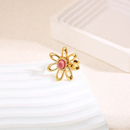 Bague Fleur Éclat Rosé