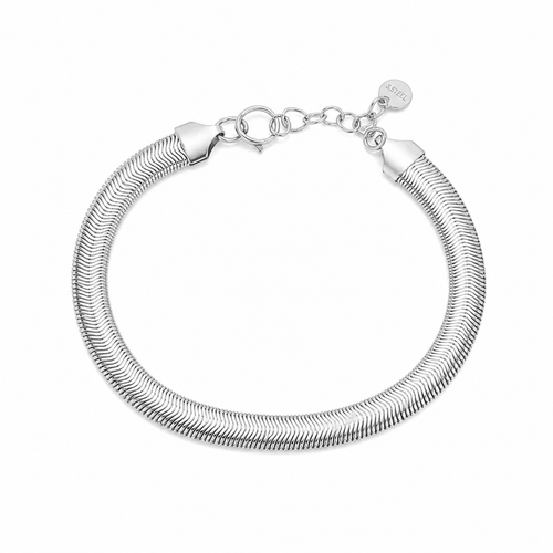 Bracelet Maille Serpent Argentée