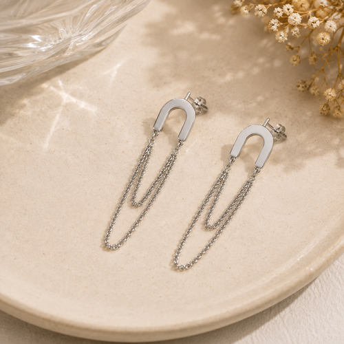 Boucles d’Oreilles Chaînes Pendantes