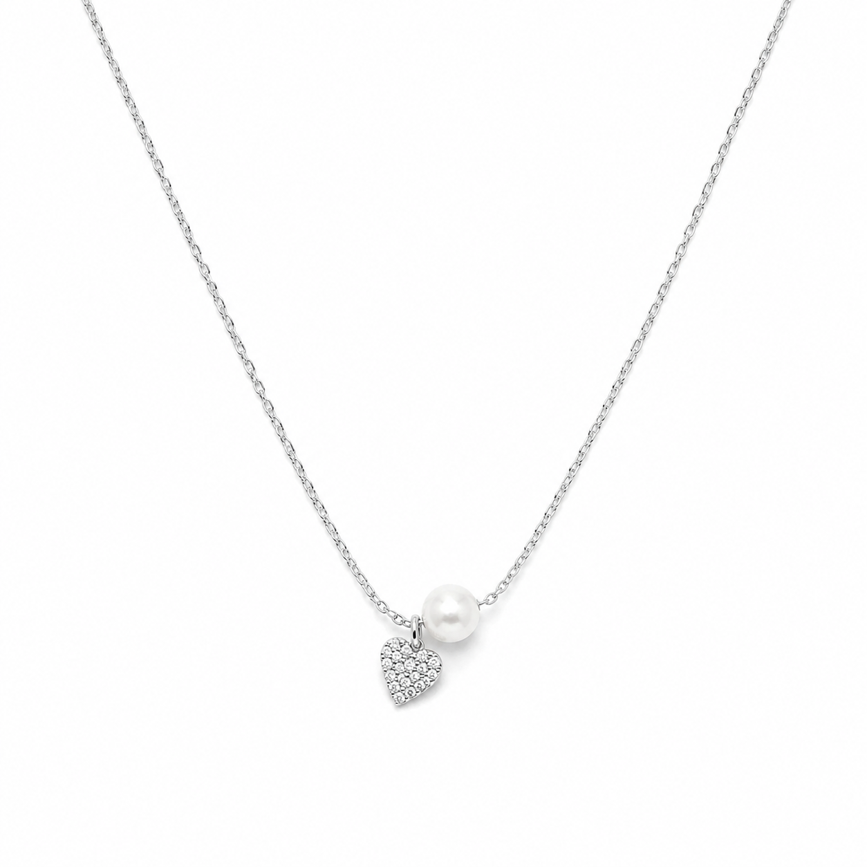 Collier Cœur Perlé
