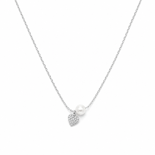 Collier Cœur Perlé