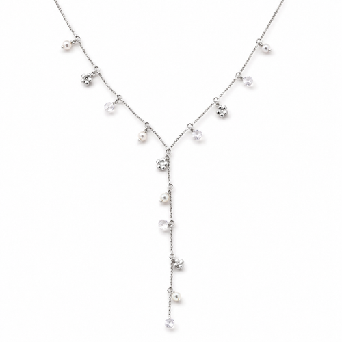 Collier Y Éclats Perlés