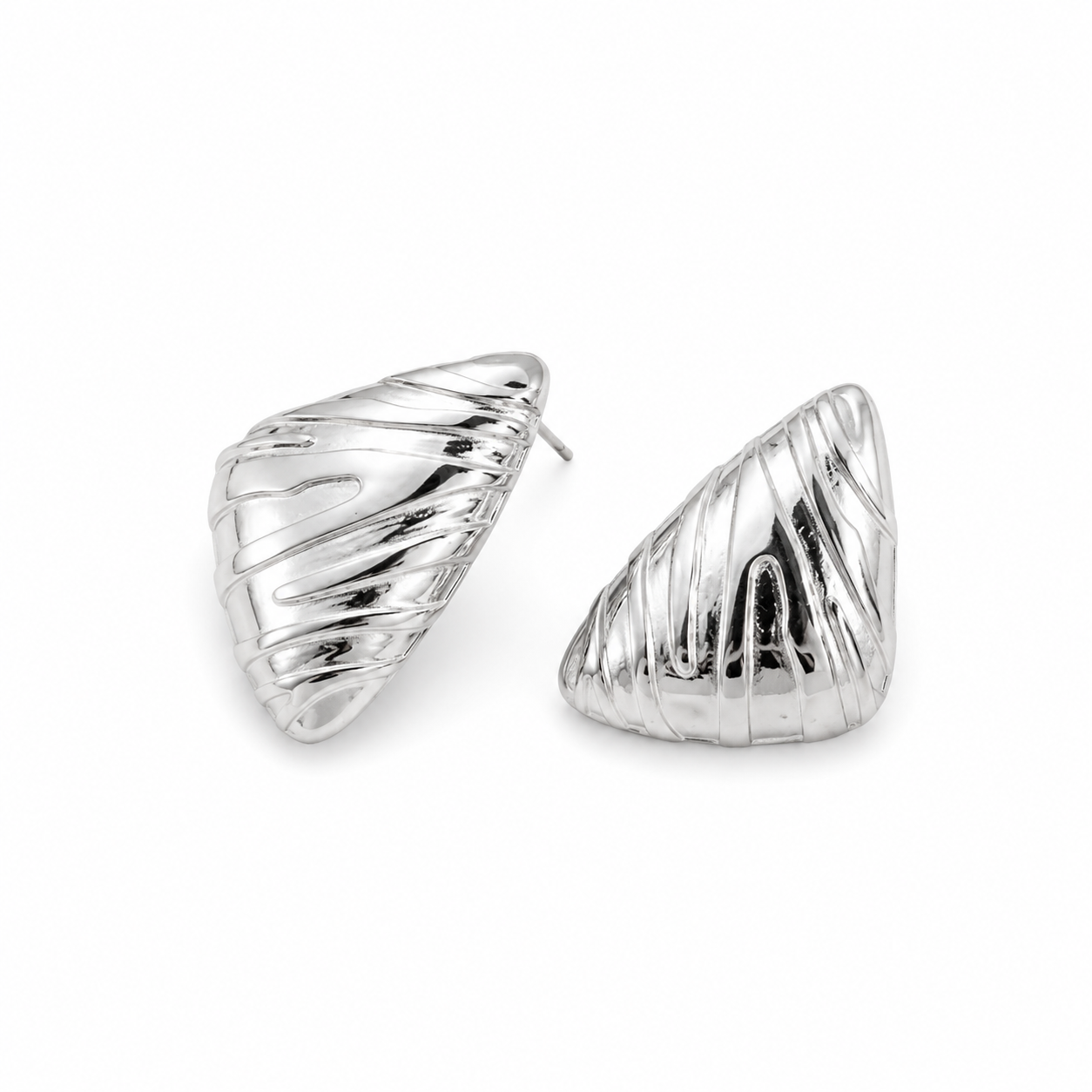 Boucles d’Oreilles Ondes Argentées