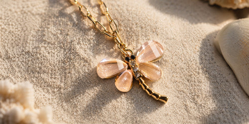 COLLIER LIBELLULE ROSÉE