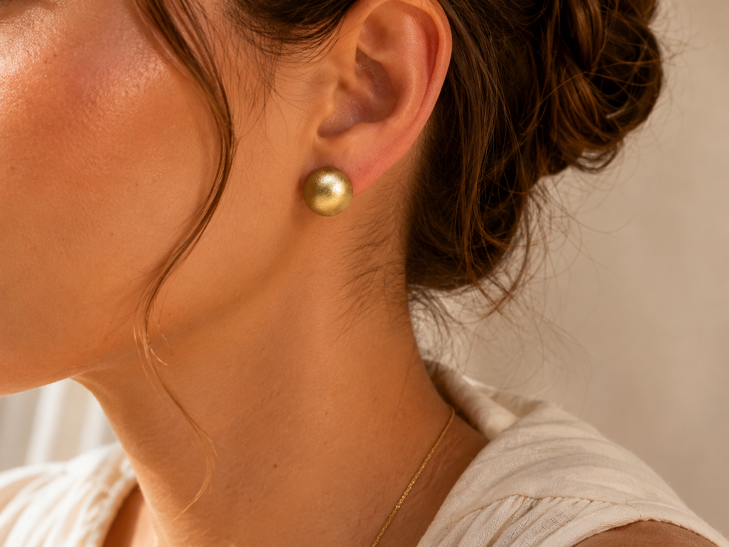 BOUCLES D’OREILLES SPHÈRES TEXTURÉES