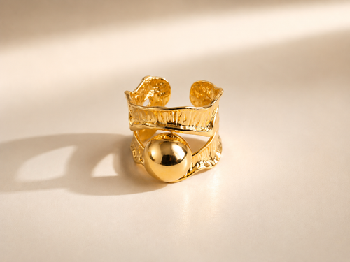 BAGUE SPHÈRE SCULPTÉE
