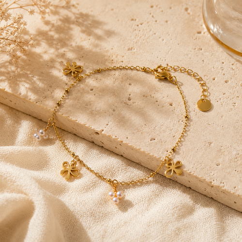 BRACELET NŒUDS & PERLES