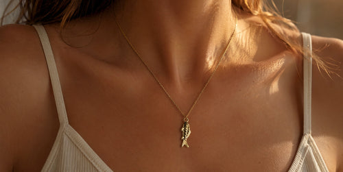 COLLIER POISSON KOÏ DORÉ