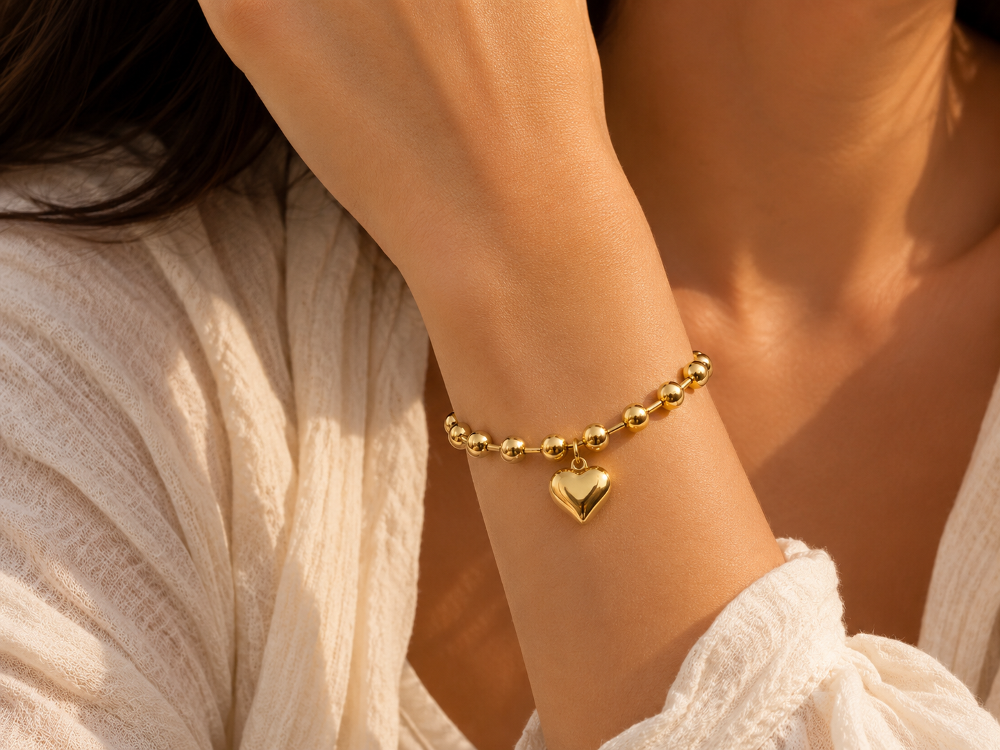BRACELET CŒUR PERLÉ