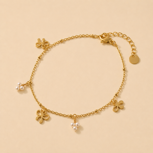 BRACELET NŒUDS & PERLES