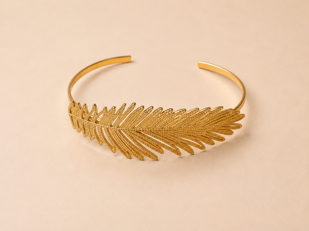 BRACELET FEUILLE SCULPTURALE