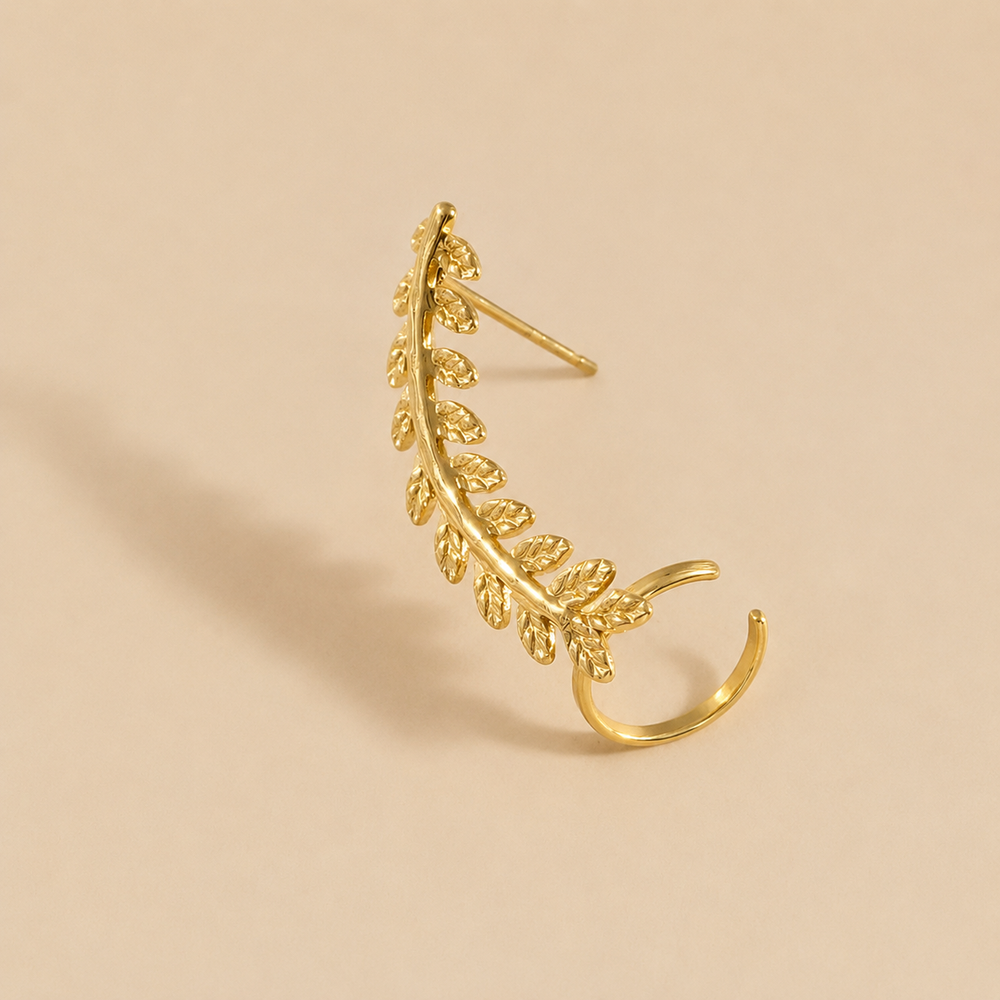 EARCUFF FEUILLES TEXTURÉES
