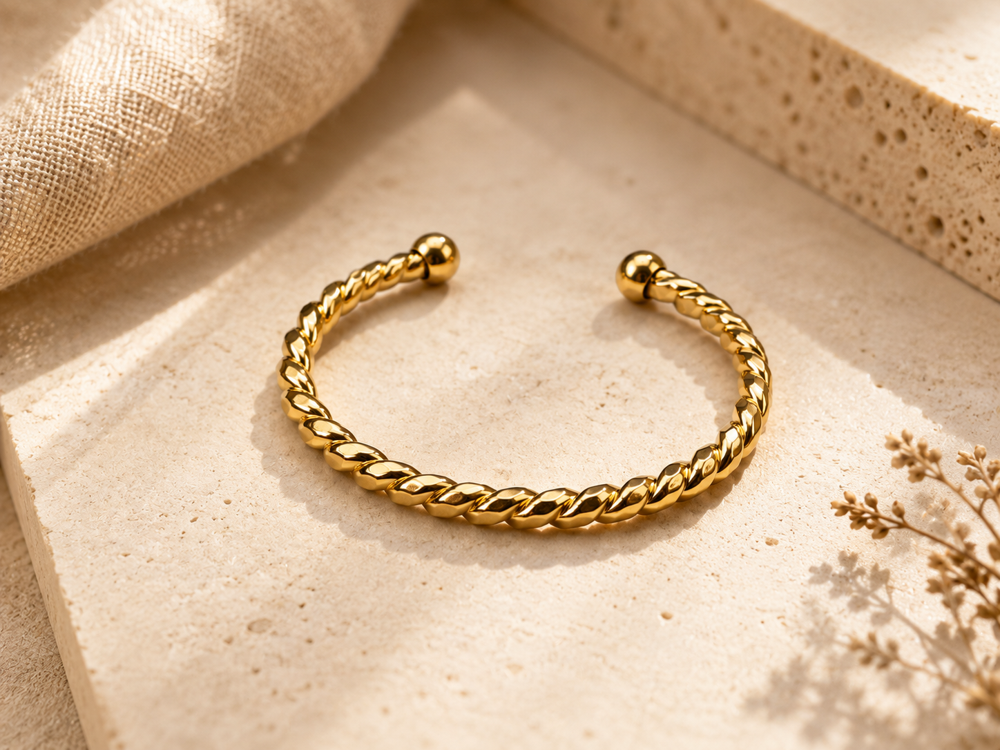 BRACELET JONC TORSADÉ