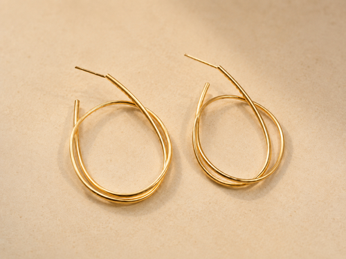BOUCLES D'OREILLES CRÉOLES ENTRELACÉES
