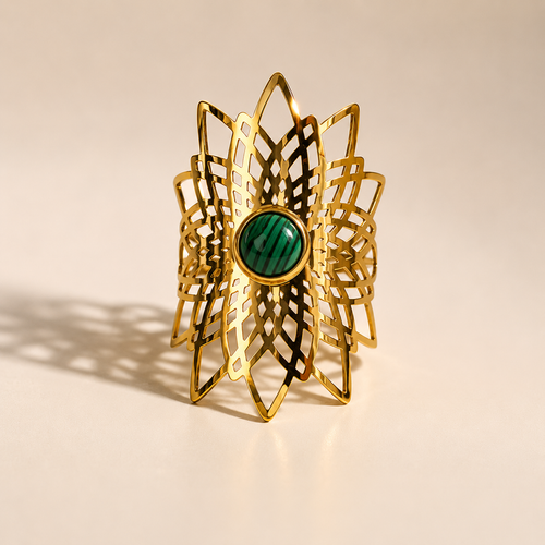 BAGUE ROSACE VERTE