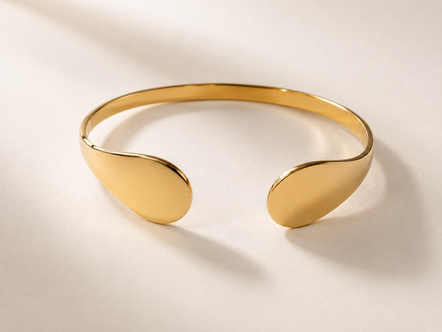 BRACELET JONC DOUBLE PLAQUE