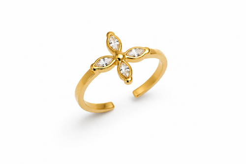 Bague Trèfle Zirconium