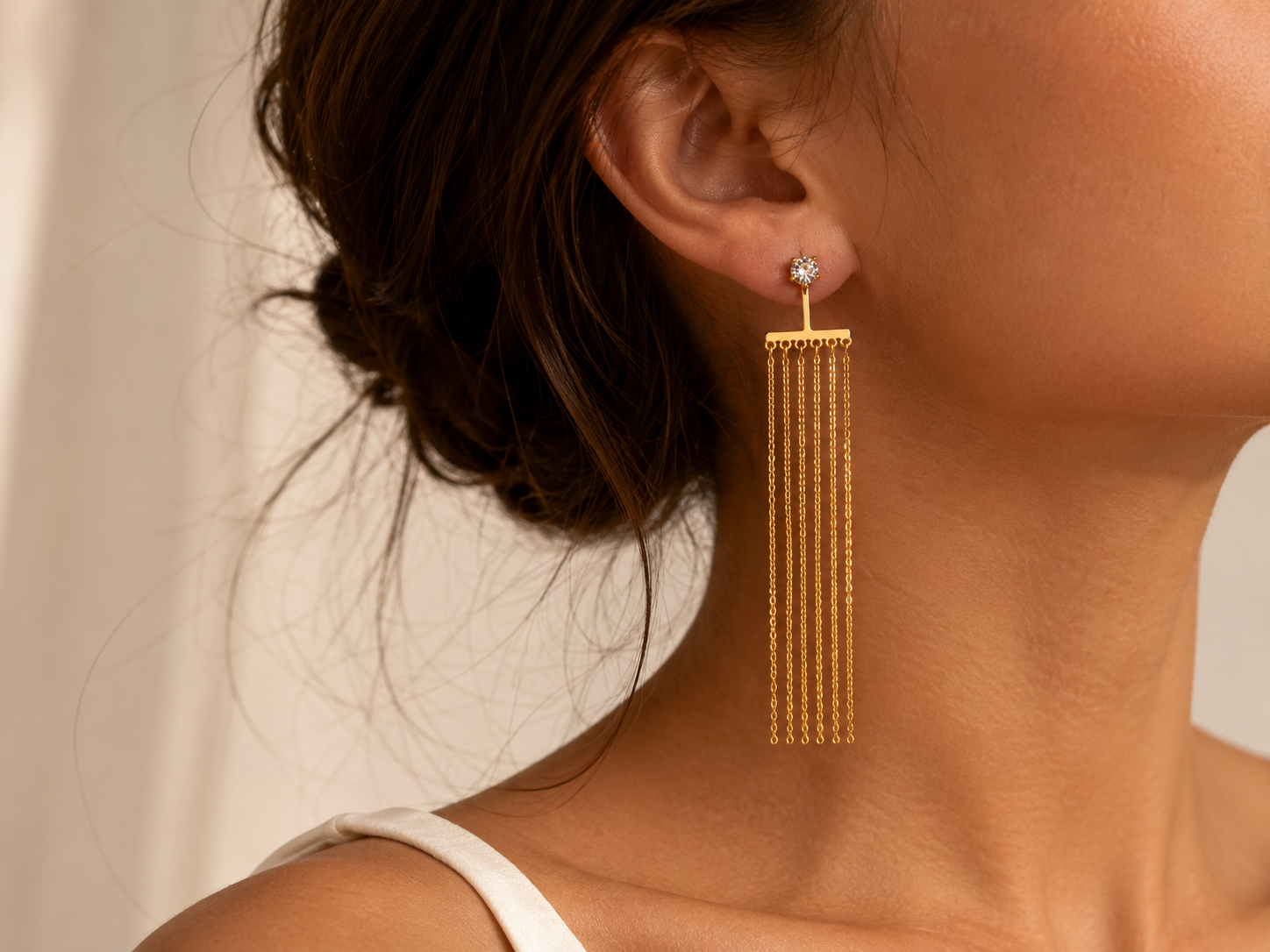 BOUCLES D’OREILLES CHAÎNES ÉLÉGANCE