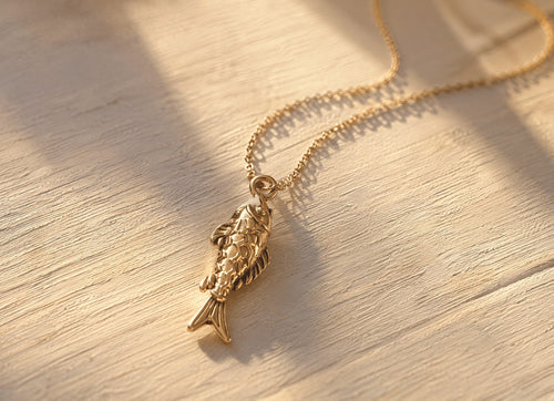 COLLIER POISSON KOÏ DORÉ