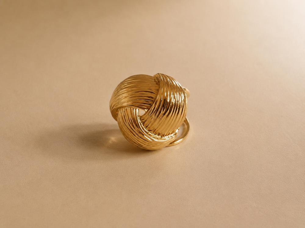 BAGUE ENTRELACÉE TEXTURÉE