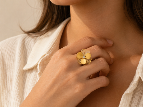 BAGUE FLEUR AJOURÉE