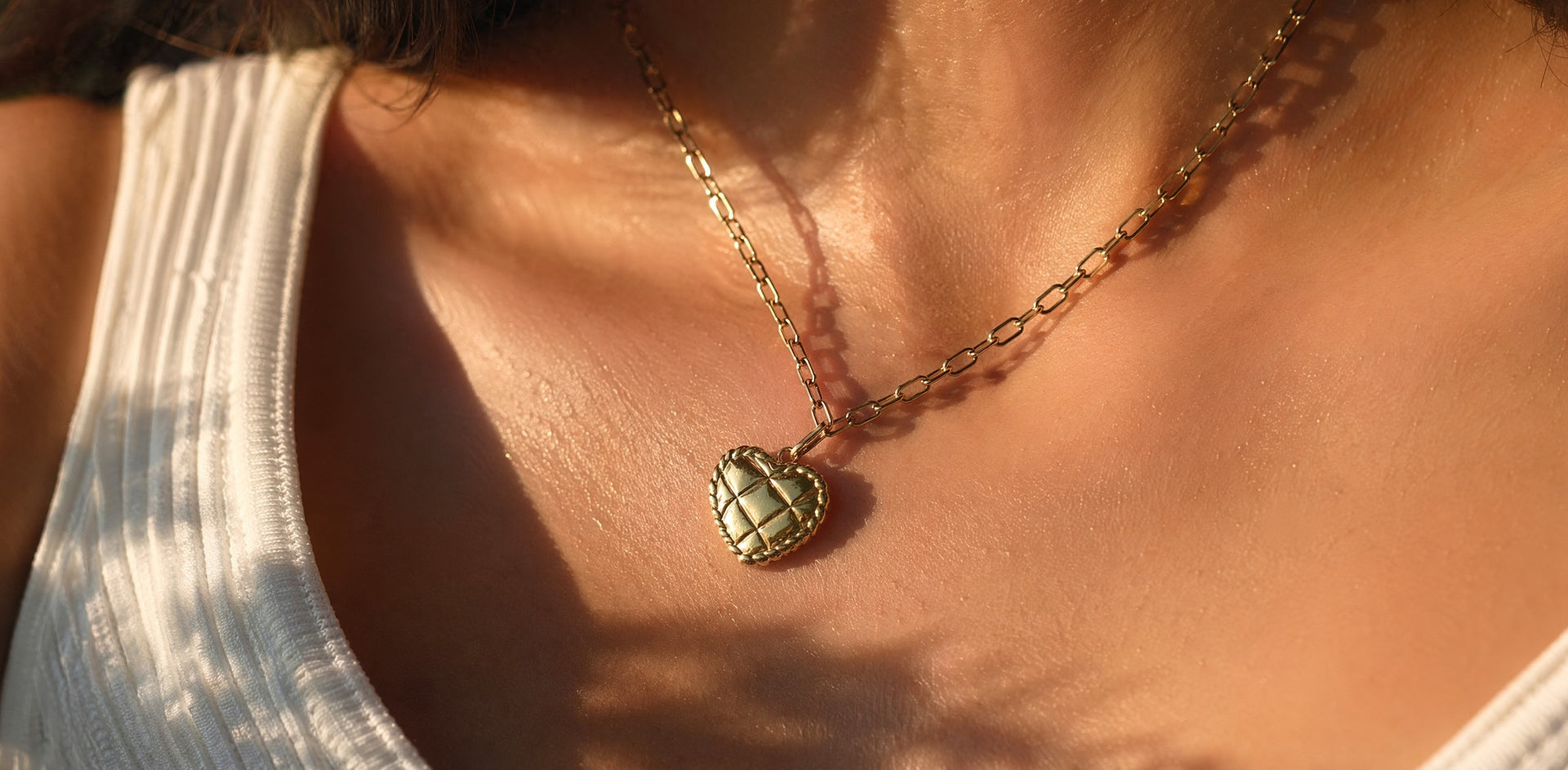 COLLIER CŒUR MATELASSÉ