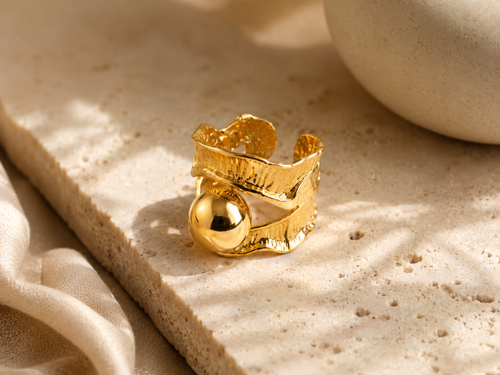 BAGUE SPHÈRE SCULPTÉE