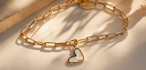 BRACELET CŒUR NACRÉ