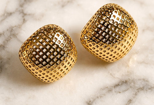 BOUCLES D'OREILLES MAILLE DORÉE