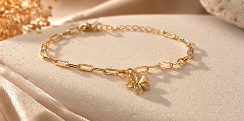 BRACELET FLEUR DORÉE
