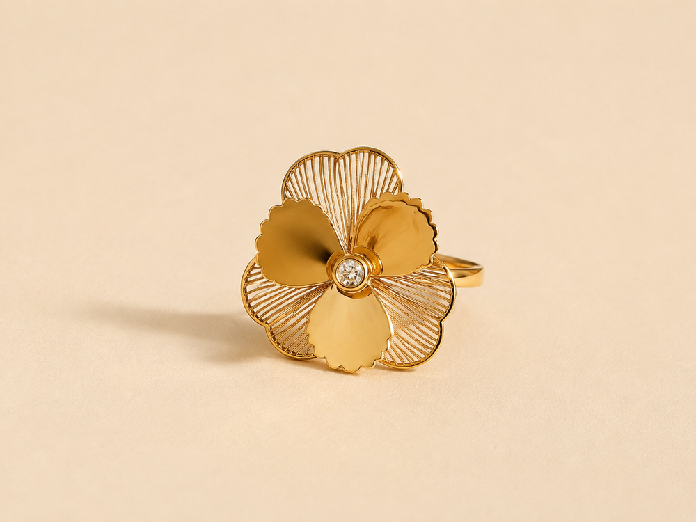 BAGUE FLEUR AJOURÉE