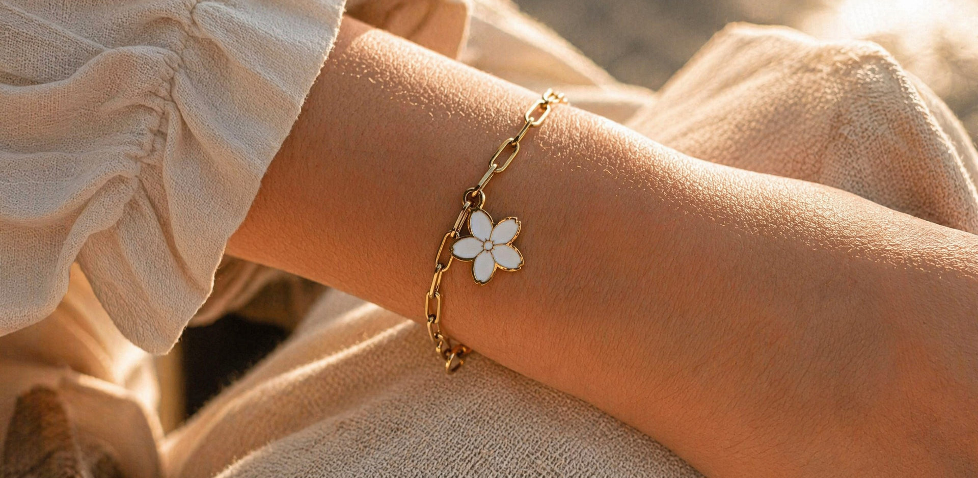 BRACELET FLEUR BLANCHE