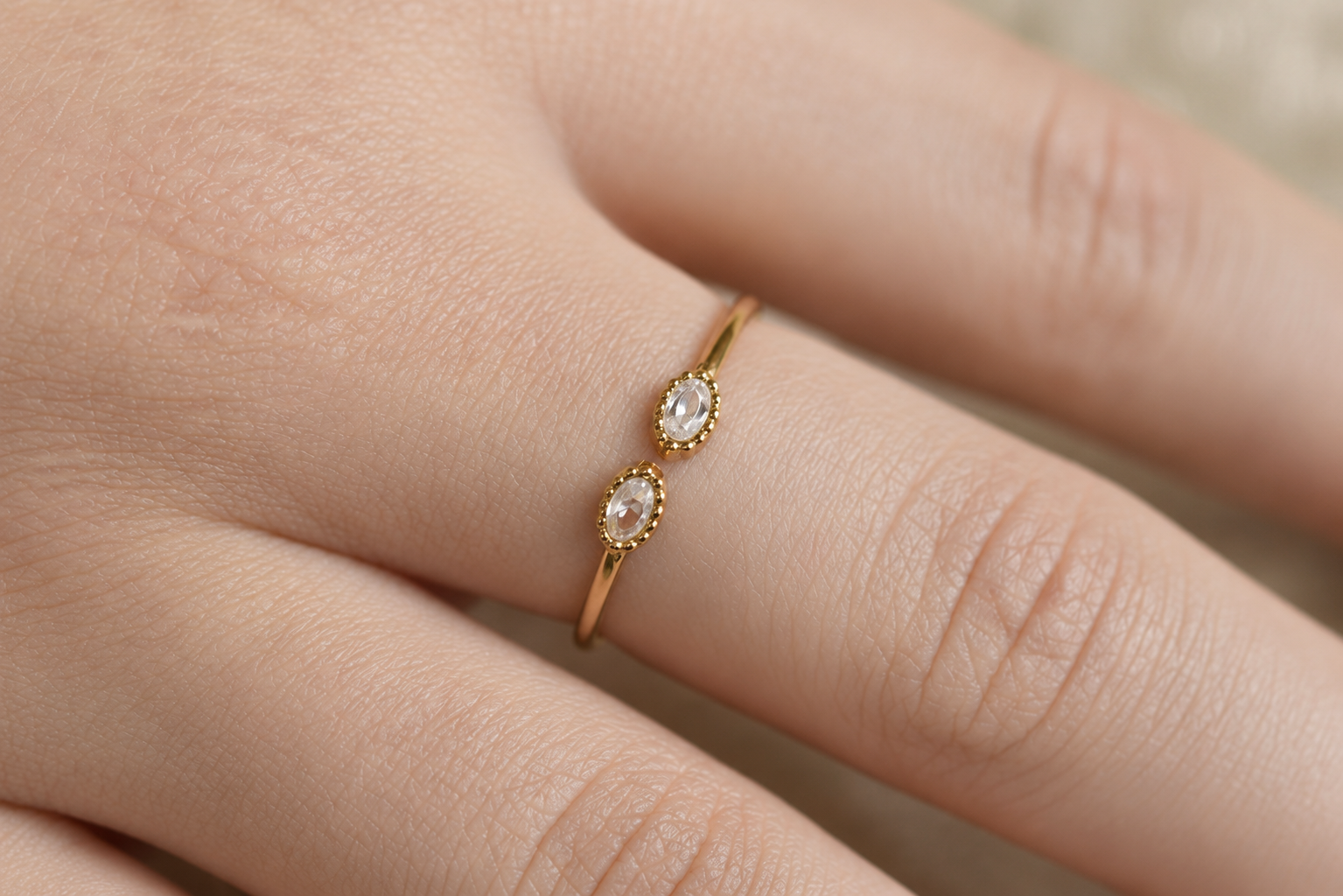 Bague Duo Strass
