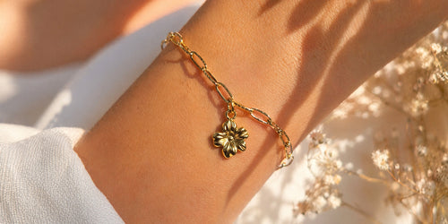 BRACELET FLEUR DORÉE