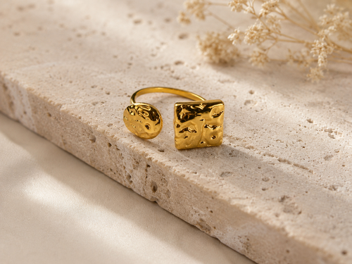 BAGUE DOUBLE MOTIF