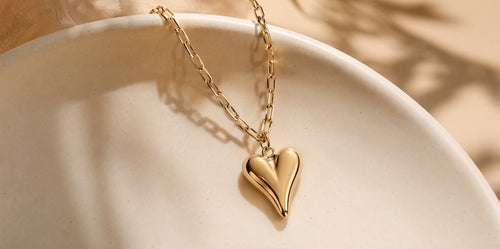 COLLIER CŒUR DORÉ
