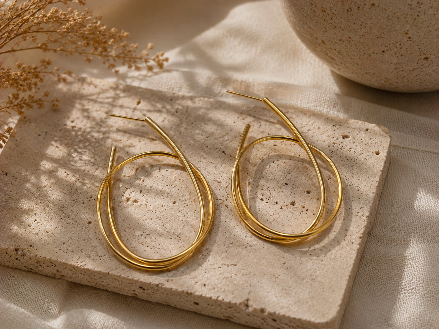 BOUCLES D'OREILLES CRÉOLES ENTRELACÉES
