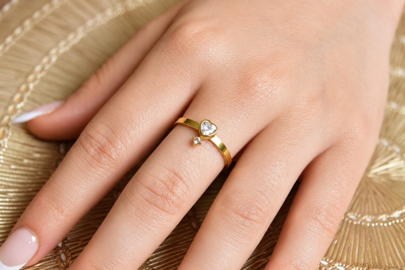 Bague Cœur Suspendu