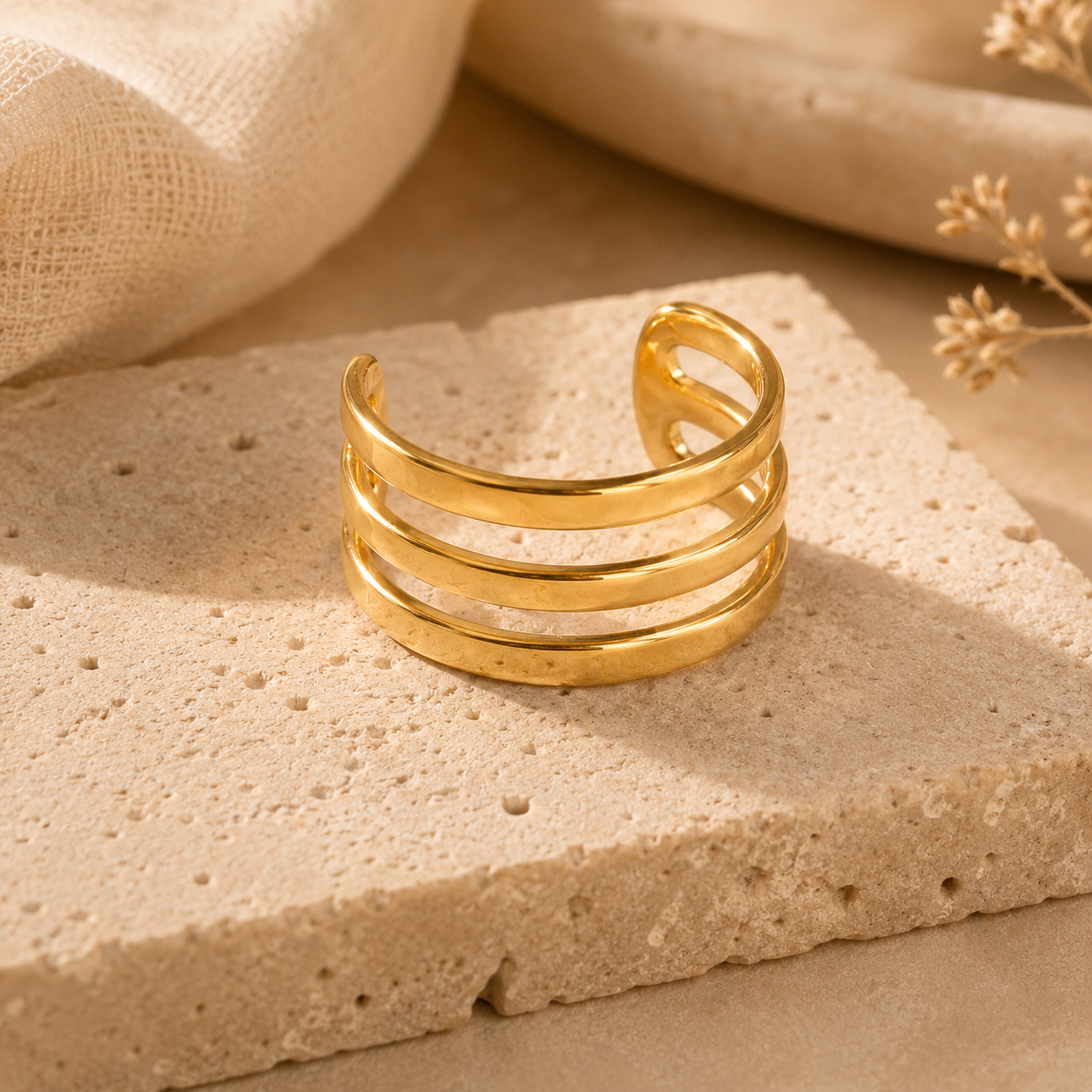 EARCUFF TRIPLE ANNEAUX