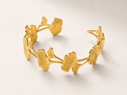 BRACELET JONC FEUILLES