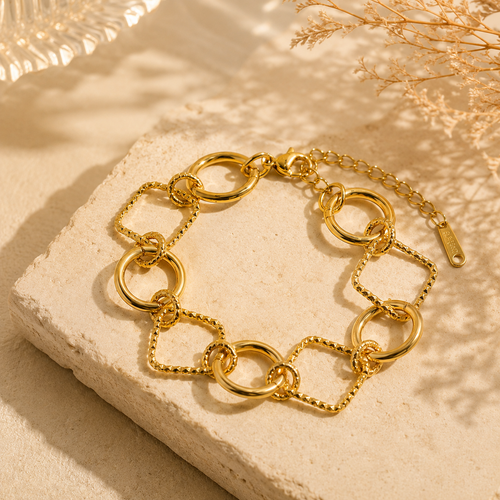 BRACELET MAILLONS GÉOMÉTRIQUES