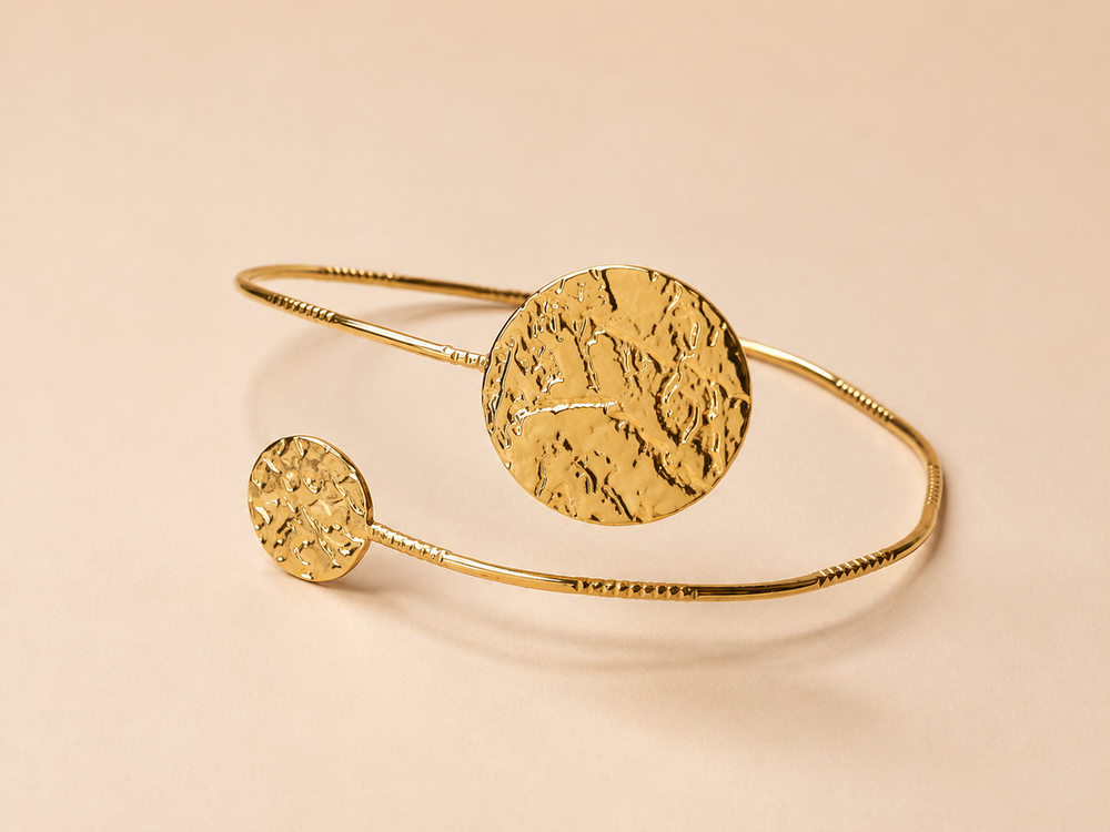 BRACELET DISQUES MARTELÉS