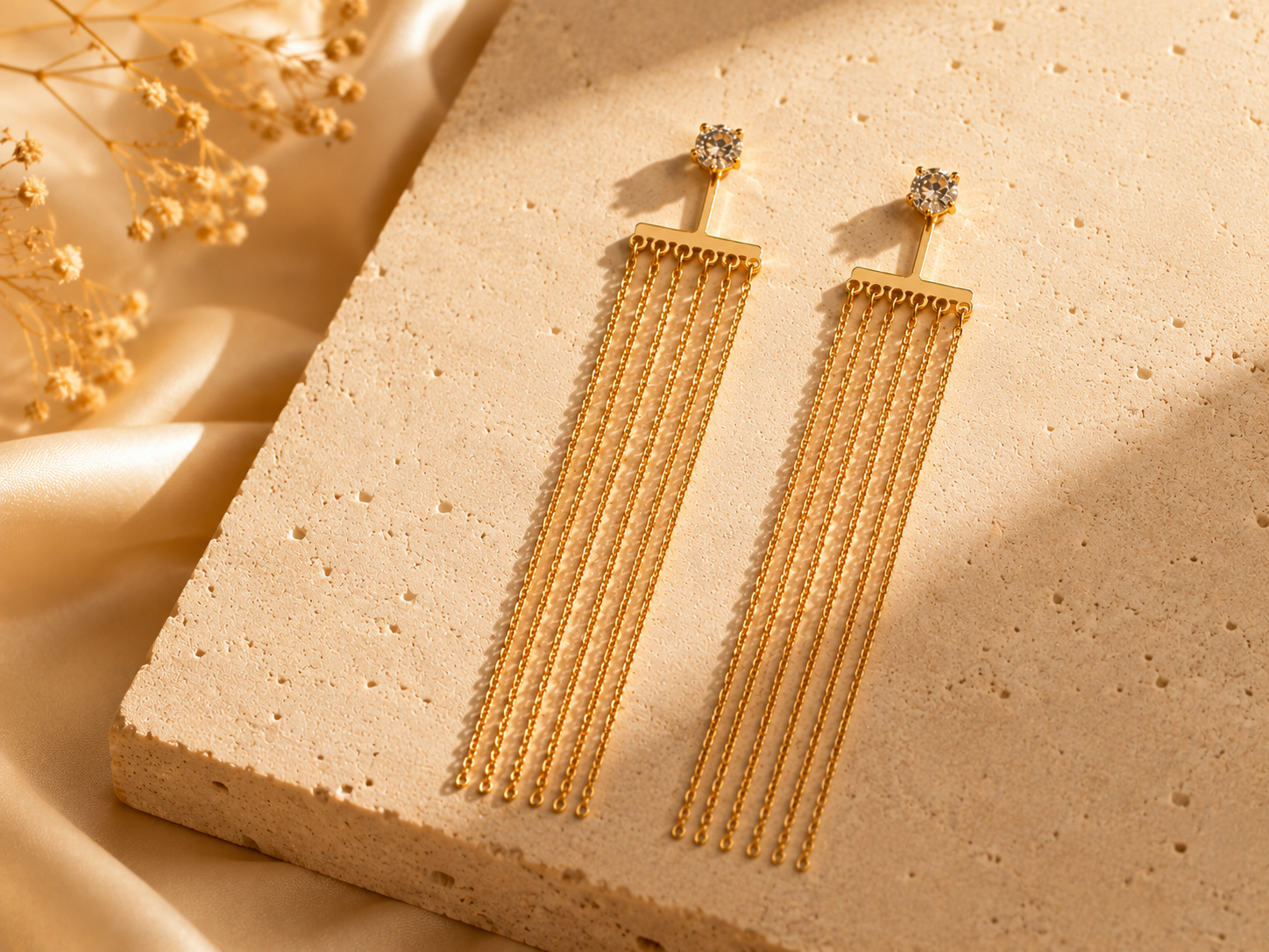 BOUCLES D’OREILLES CHAÎNES ÉLÉGANCE