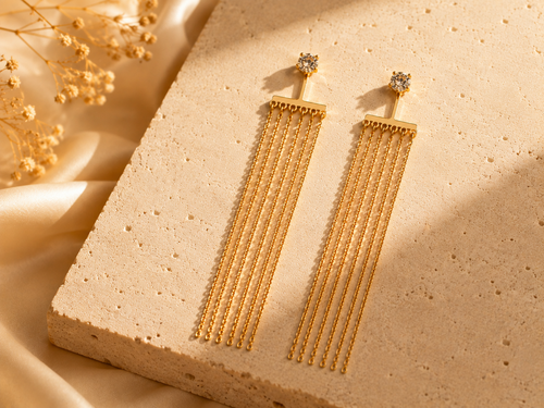 BOUCLES D’OREILLES CHAÎNES ÉLÉGANCE