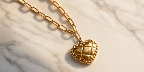 COLLIER CŒUR MATELASSÉ